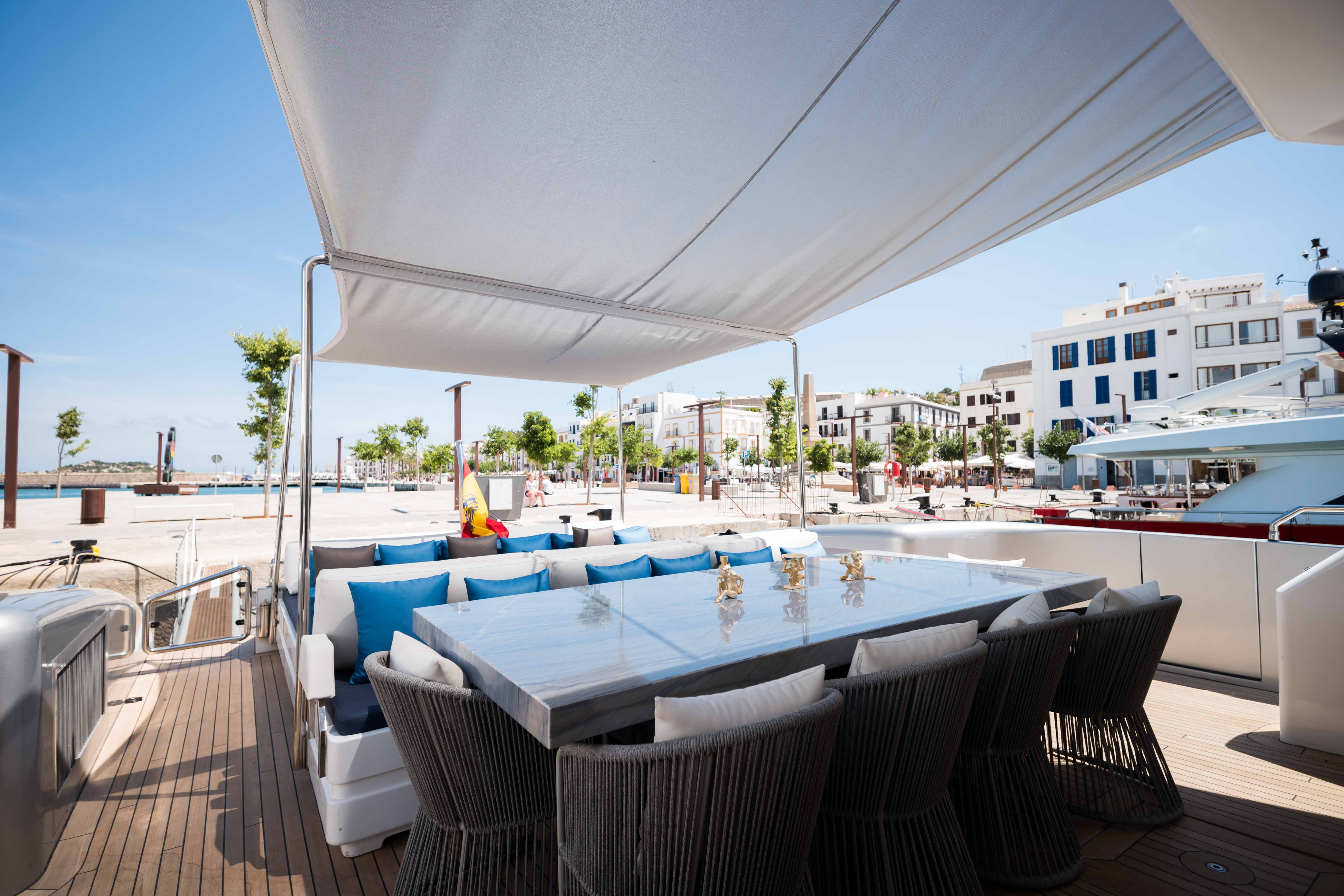 Ibiza yatch rental |  Tecnomar 36 Blue Jay
