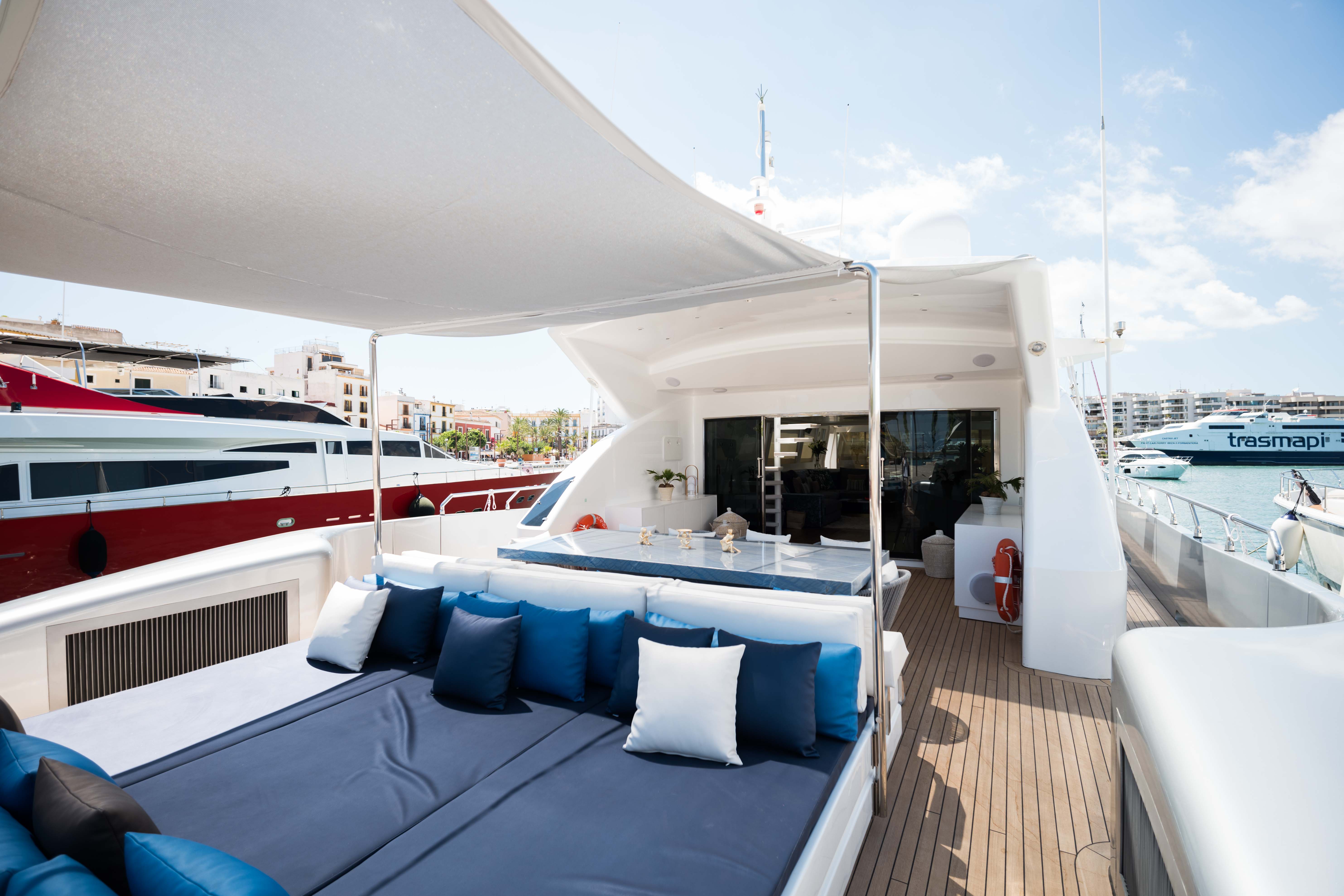 Ibiza yatch rental |  Tecnomar 36 Blue Jay
